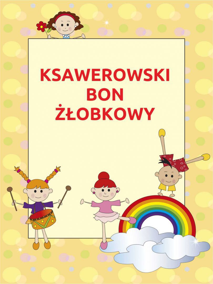 Grafika Przedstawiająca napis Ksawerowski Bon Żłobkowy